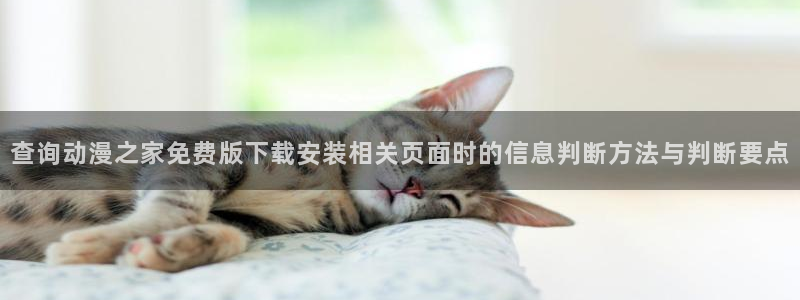 免费动漫推荐app:查询动漫之家免费版下载安装相关页面时的信息判断方法与判断要点