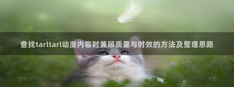 动漫片子推荐:查找tarltarl动漫内容时兼顾质量与时效的方法及整理思路